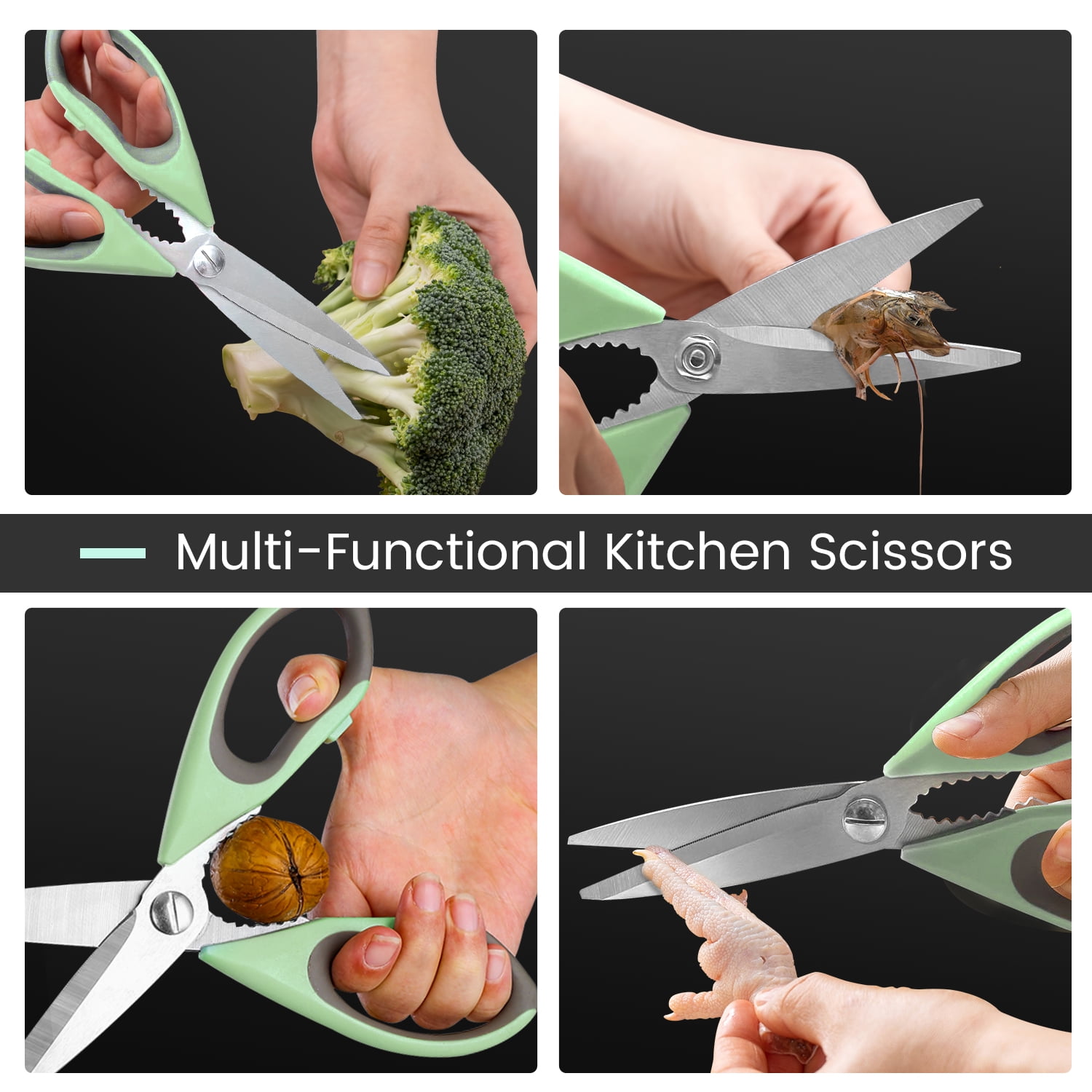 Detachable Heavy Duty Kitchen Scissors Sharp Scissors with Magnetic Holder  - China Multipurpose Utlity Scissors, Meat Scissors