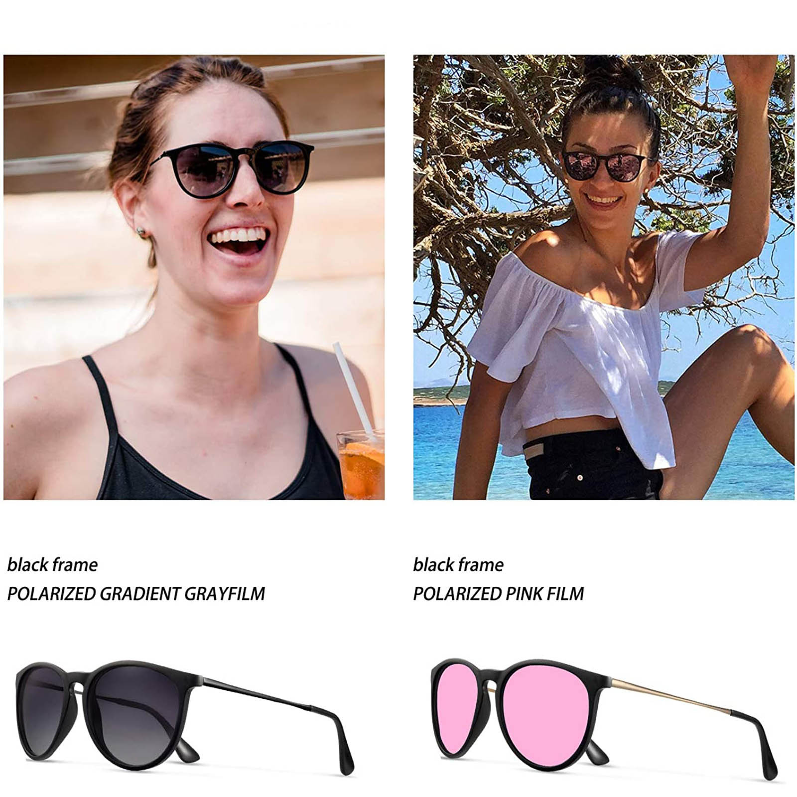 Only Moment Aviator Sunglasses for Women Metal Trendy Sun Glasses Polarized UV400 Protection Fashion Sunglasses H One Size