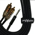 thumbnail image 2 of ProX XC-PYR05 5' 1/4" TS-M to Dual RCA-M Unbalanced High Performance Audio Y Cable, 2 of 4