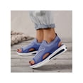 thumbnail image 6 of Frontwalk Lady Sneakers Open Toe Shoes Solid Color Trainers Sports Soft Flats Women's Low Top Blue 9, 6 of 9