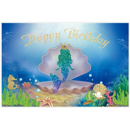 7x5ft Under The Sea Mermaid Birthday Party Backdrop for Girls ...