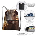 thumbnail image 3 of Xecao Sunset Sunflower Small Cow for Drawstring Bags,Pull String Backpack Bags,String Bag Sackpack, 3 of 6