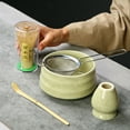 thumbnail image 4 of Classic Kitchen Accessories, Japan Matcha Set Matcha Whisk Matcha Bowl with Pouring Spout Matcha Whisk Holder Tea Making Kit. 1 Japanese Tea Set Matcha Color Color Box Packing 5pc, 4 of 9