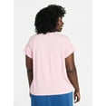 thumbnail image 3 of Terra & Sky Women's Plus Ruffle Short Sleeve Tee, Sizes 0X-5X, 3 of 5