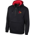 thumbnail image 2 of Men's Colosseum Black Louisville Cardinals Half-Zip Hoodie, 2 of 3