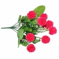 thumbnail image 3 of Ramo de flores de simulación de 9 cabezas, tela, adorno floral falso, decoración para el hogar, sala de estar, verde, amarillo Advancent HA8158-05B, 3 of 6