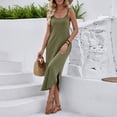 thumbnail image 4 of CHUMUD Summer Maxi Dress for Women Sleeveless Spaghetti Strap Cami Slit Long Dresses Casual, 4 of 9