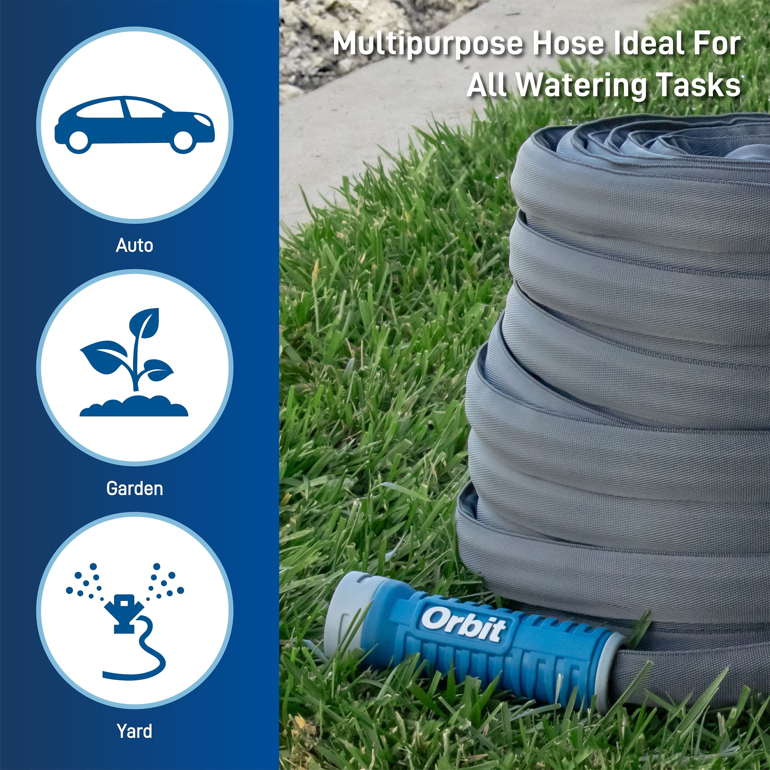 Orbit 100' x 5/8" Exojacket  Heavy Duty Fabric Watering Hose