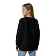 thumbnail image 4 of YOUYEDIAN Sweatshirts for Teen Girls Kids Fall Long Sleeve Pullover Warm Crewneck Sweatshirts Black 13-14 Years, 4 of 6