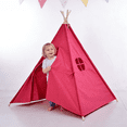thumbnail image 2 of Wilwolfer Kids Teepee Tent Playhouse for Girls and Boys, Indoor Play Tent for Toddlers and Babies, Kids Play House Gift Toy (Rose Pink), 2 of 5