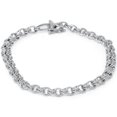 thumbnail image 1 of 14K White Gold Classic Italian Charm Bracelet, 1 of 1