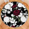 thumbnail image 2 of Pioneer Flower Floral Print Pattern Round Fitted Tablecloth with Elastic Edge,Dining Table Cover Waterproof,Outdoor Round Tablecloth for Camping,Dining,Indoor and Outdoor, 2 of 7