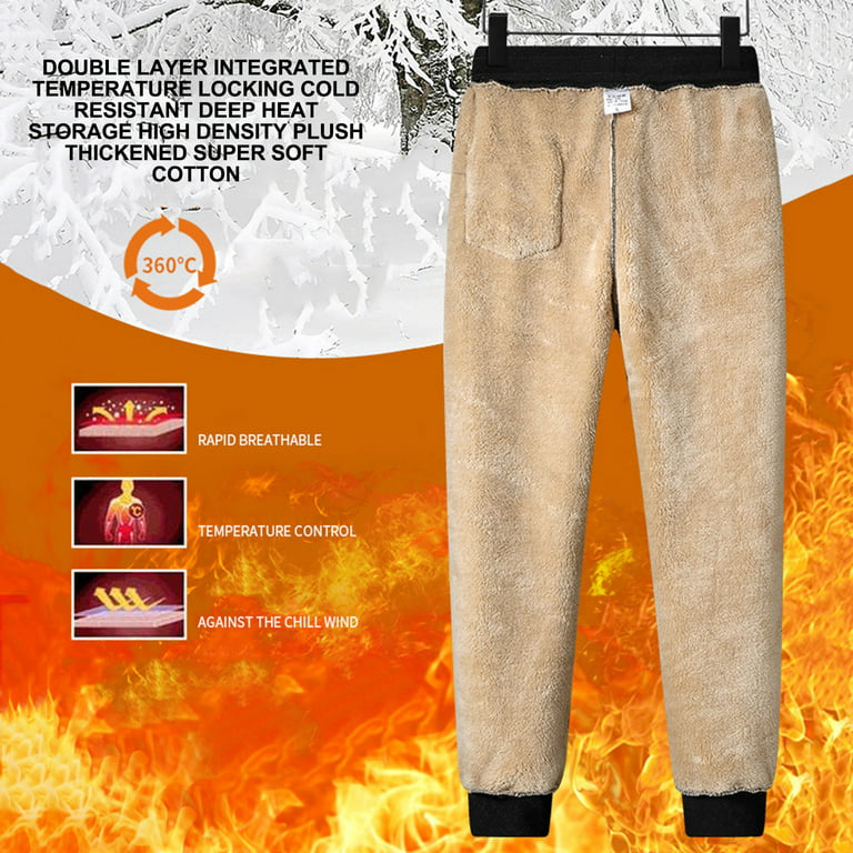 YWDJ Joggers for Men Men's Lamb Wool Casual Trousers And Trousers