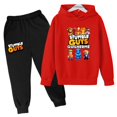 thumbnail image 5 of Conjunto de 2 piezas de sudaderas con capucha y pantalones para niños de 3 a 13 años, ropa para niños y niñas, traje divertido para primavera y otoño, 5 of 5