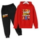 thumbnail image 5 of Conjunto de 2 piezas de sudaderas con capucha y pantalones para niños de 3 a 13 años, ropa para niños y niñas, traje divertido para primavera y otoño, 5 of 5