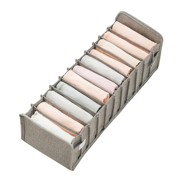 Xihbxyly Caja para Guardar Ropa Interior, Organizador de Sujetadores de 7 Rejillas, Cajón para Ropa Interior de 11 Rejillas, Compartimentos Especialmente Diseñados, Tela Resistente, Organizador de Ar