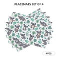 thumbnail image 2 of Placemats Set Of 4 / 6, Tropical Koala Gray Green Placemats For Dining Table Indoor/Outdoors Heat Resistant Washable Placemats 18" X 12", 2 of 8