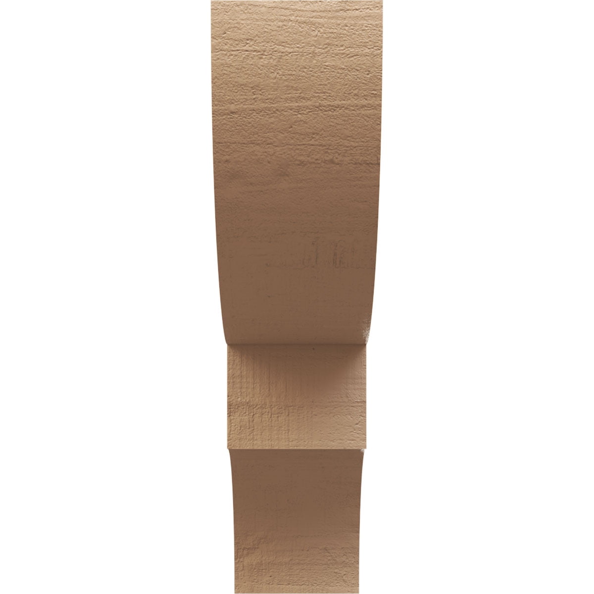 8"W x 32"D x 32"H Thin Ridgewood Rough Cedar Woodgrain TimberThane Corbel, Primed Tan