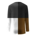 thumbnail image 4 of BLVB Womens Fall Spring Tops Trendy Color Block Crewneck Long Sleeve Casual Loose Going out Blouse, 4 of 5