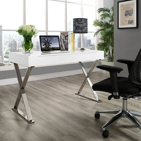 Modway Sector Office Desk With Stainless Steel Frame Multiple Modway Sector Office Desk With Stainless Steel Frame Multiple Colors
