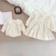 thumbnail image 3 of Spring New Baby Children's Clothes Infant Lace Lapel Bodysuit Cute Girls' Embroidery Princess Dress Korean Sisters Dress, 3 of 6