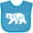 Turquoise, variant on Inktastic West Virginia White Bear Silhouette Boys or Girls Baby Bib