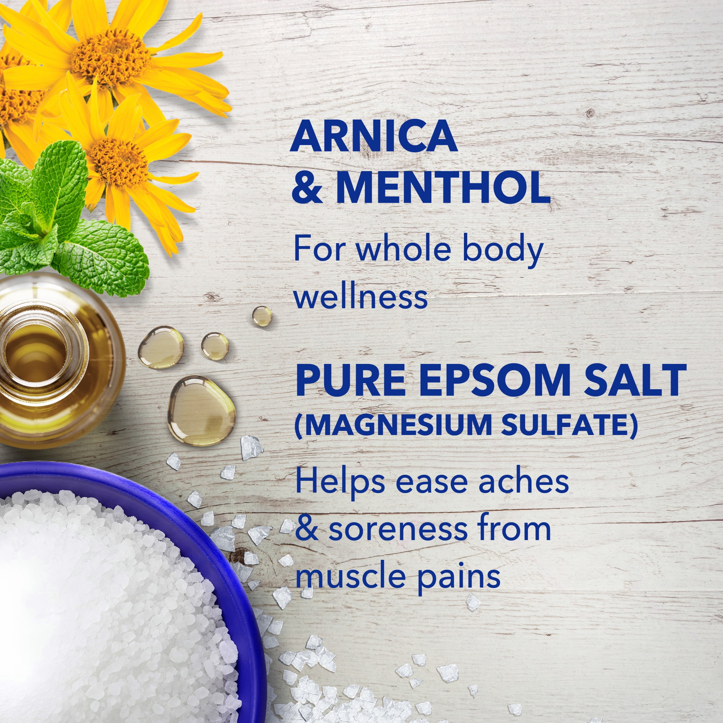 Dr Teal's Arnica Body Relief Epsom Salt Soak with Menthol, 3 lbs