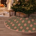 thumbnail image 5 of Rateoe Green and Pink Squares Pattern Christmas Tree Skirt with Ties , Christmas Tree Decorations, Farmhouse Christmas Decor Xmas Holiday Decorations-48", 5 of 6
