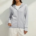 thumbnail image 2 of Baberdicy Grey Women's Ice And Sun Protective Jacket Light And Breathable Cycling Jacket, M, 2 of 9