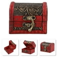 thumbnail image 4 of Wooden Treasure Chest Jewelry Box Vintage Storage Wooden Box Trinket Box Hot Sale Antique Wooden Box Storage Boxes, 4 of 5