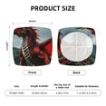 thumbnail image 5 of Gukieu Majestic Red Dragon Print Square Cushion Cover, Elastic Strap Chair Protector, Suitable for Family Restaurant, Hotel Banquet Decorations-Two Pieces, 5 of 7