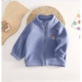 thumbnail image 6 of LYMAYTER Double Sided Velvet Jacket for Kids Unisex Girls Boys Solid Color Zipper Outerwear Toddler Spring Fall Warm Coats 3-12 Years, 6 of 9