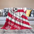 thumbnail image 4 of Custom Blanket for Bed Fans Gift Soccer City Winter Summer Fleece Throw Blankets Personalized Name & Number, 40"x50", 50"x60", 70"x80" A1, 4 of 5