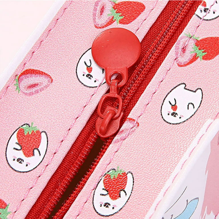 JHTPSLR Kawaii Milk Box Pen Pouch Cute Kawaii Pencil Case Softgirl  Aesthetic Pencil Pouch PU Waterproof Stationery Storage and Organization  Bags