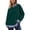 Army Green, variant on Women's Collared Sweatshirt, Long Sleeve Two Piece Layered Look Pullover Top, Relaxed Fit Casual Shirt Style