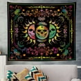 thumbnail image 2 of CUH Psychedelic Luminous Tapestry Trippy Blacklight Tapestry Glow In The Dark Tapestry Wall Hanging Tapestries for Home Decor 17#Sun W:59"xL:59", 2 of 2