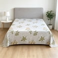 thumbnail image 1 of Polyester Flat Bed Sheet with Floral Pattern, Multicolor, Breathable Comfortable Double or Single, 230x250 cm, 1 Piece, Easy Care, 1 of 6