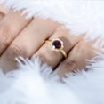 thumbnail image 5 of Rosec Jewels Natural Garnet Flower Engagement Ring (1.7 Carat, AAA Quality) - Bezel Set Garnet Solitaire Ring for Women, 18K Yellow Gold, US 3.00, 5 of 9