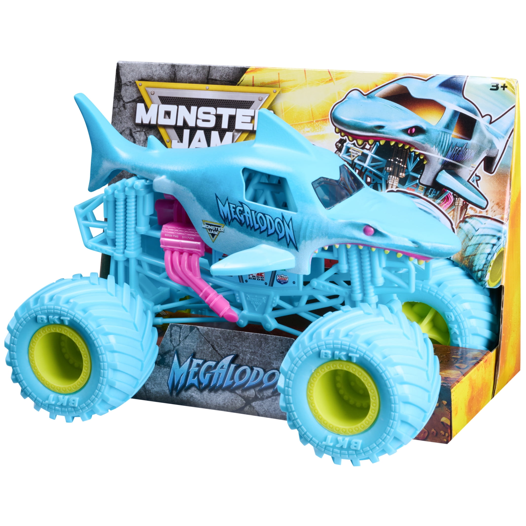 Monster Jam Megalodon Collectible Monster Truck, 1:24 Scale