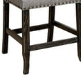 thumbnail image 4 of Wingback Fabric Counter Height Chair with Button Tufting, Set of 2, Gray- Saltoro Sherpi, 4 of 5