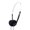 Black, variant on 3.5mm Wire Plug Vintage Adjustable Headband for Music Player Computer Corded Headphone For Travel Outdoor