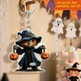 thumbnail image 3 of Sylvtty Car Mirror Hanging Accessories Spooky Pumpkin Man 2D Acrylic Rear View Mirror Pendant Flat Auto Interior Halloween Decoration for Car Backpack, 3 of 7