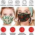 thumbnail image 2 of CBC Crown Adult 6 Pack Christmas Patterned Snowflakes & Poinsettia Reusable Cloth Face Mask Set, 2 of 4