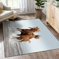 thumbnail image 3 of Horse Area Rug Carpet Floor Washable Mats Rugs 5'x6' for Living Room Bedroom Home Decor Horse Running Water C98, 3 of 3