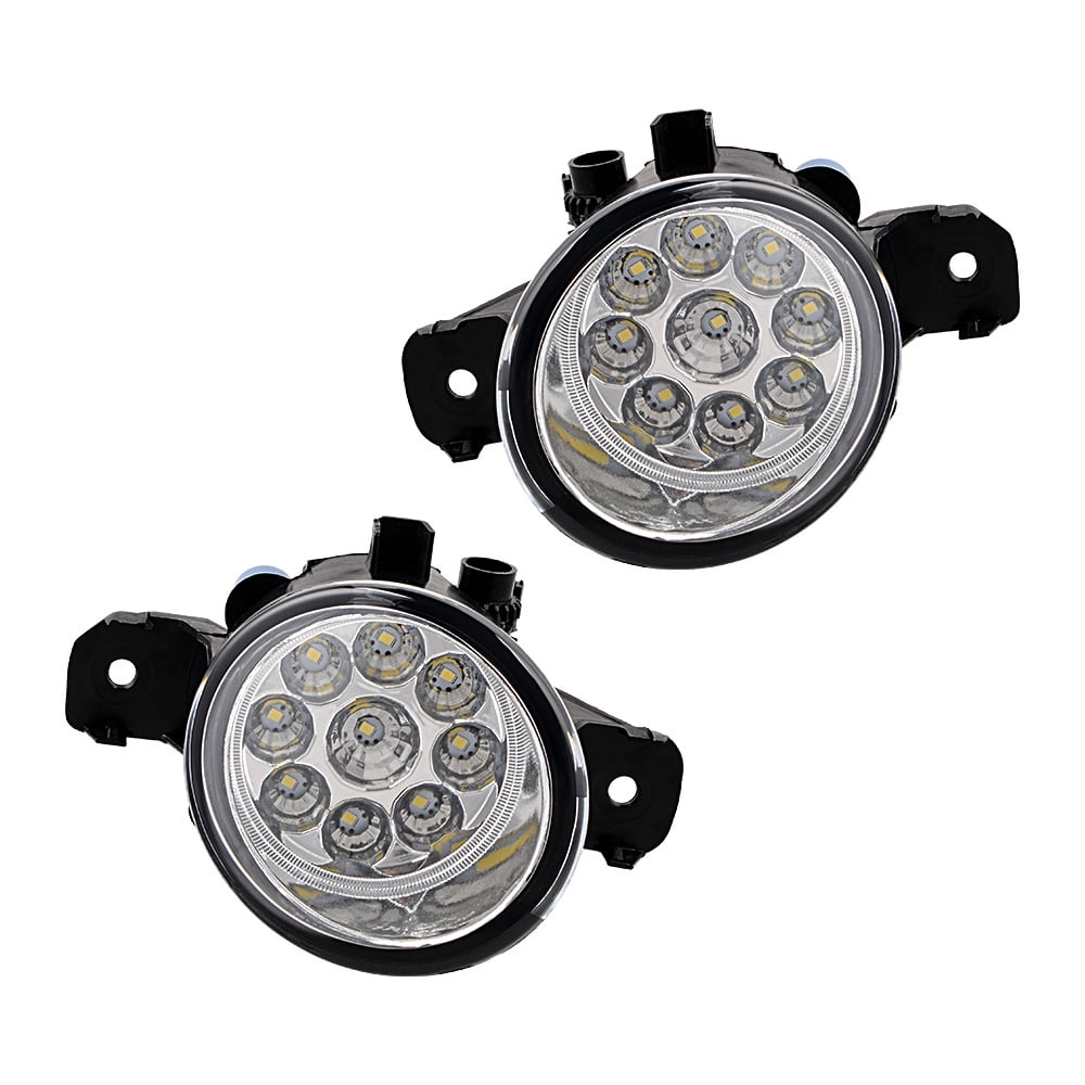 Astra Depot 1 Pair 9 LED Fog Lights Assembly Lamp Real Glass Lens for Nissan Altima Maxima Sentra Rogue Pathfinder