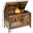 thumbnail image 2 of Toy Box, Retro Wooden Look Storage Chest with Safety Hinge, Entryway Storage Bench Supports 220 lb, 29.9 x 15.7 x 18.9 Inches Toy Chest Organizer, Easy Assembly (Rustic Brown) BF75CW01G1, 2 of 5