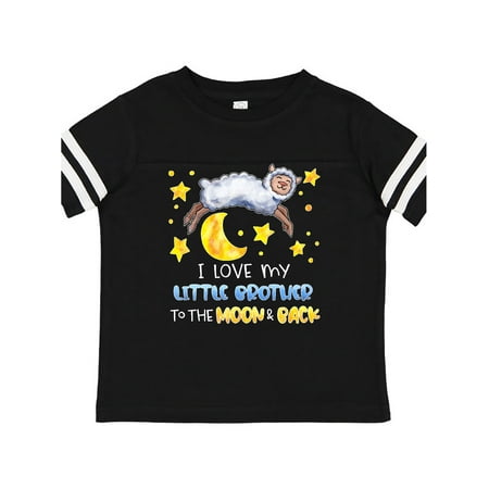 

Inktastic I Love my Little Brother to the Moon and Back Cute Sheep Gift Toddler Boy or Toddler Girl T-Shirt