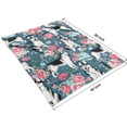 thumbnail image 4 of Husky Dog Flower Floral Blanket,Comfortable Soft Lamb Wool Throw Blanket,All Season,Warm Lightweight Blankets for Sofa Bed Couch Living Room Chair,60"x80", 4 of 4