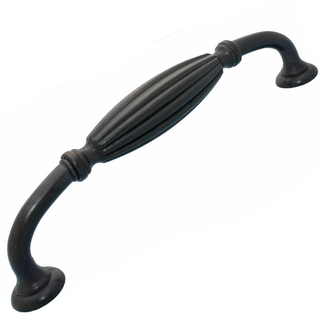 GlideRite Hardware 4046-ORB-10 Classic Fluted Cabinet Hardware Pull, Large, Oil Rubbed Bronze