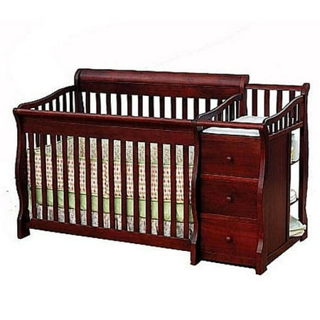 Sorelle Tuscany 4 In 1 Convertible Crib Changer Combo Cherry